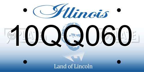10QQ060 Illinois License Plate