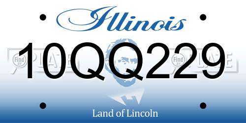 10QQ229 Illinois License Plate
