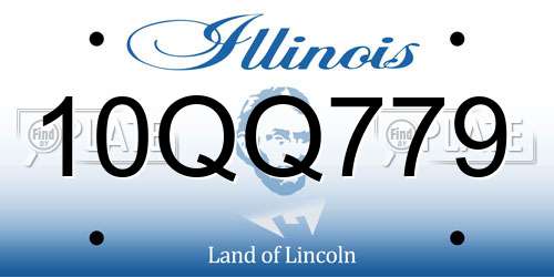 10QQ779 Illinois License Plate