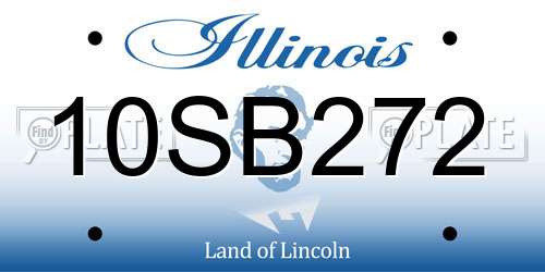 10SB272 Illinois License Plate