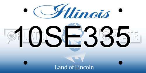 10SE335 Illinois License Plate