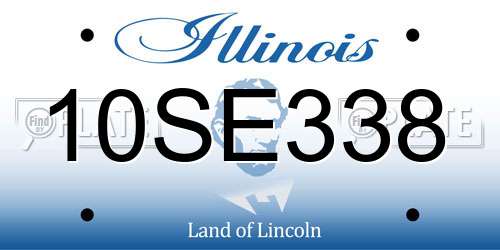 10SE338 Illinois License Plate