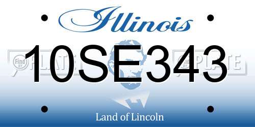10SE343 Illinois License Plate