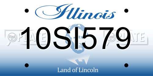 10SI579 Illinois License Plate