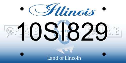 10SI829 Illinois License Plate