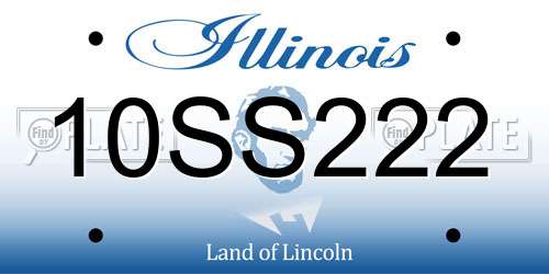 10SS222 Illinois License Plate