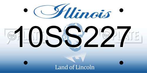 10SS227 Illinois License Plate