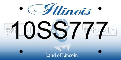 10SS777 Illinois License Plate