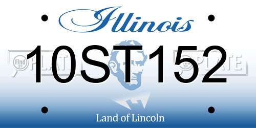 10ST152 Illinois License Plate
