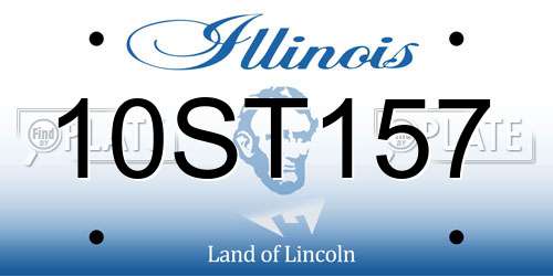 10ST157 Illinois License Plate