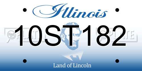 10ST182 Illinois License Plate