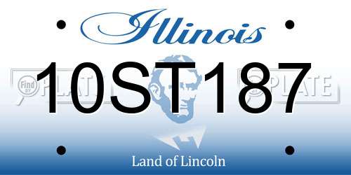 10ST187 Illinois License Plate