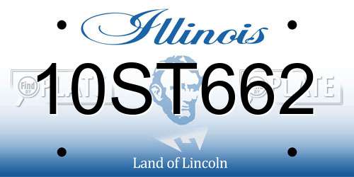 10ST662 Illinois License Plate