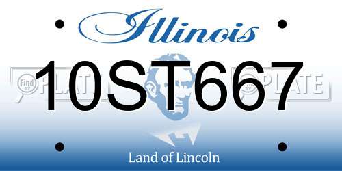 10ST667 Illinois License Plate