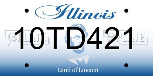 10TD421 Illinois License Plate