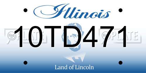 10TD471 Illinois License Plate