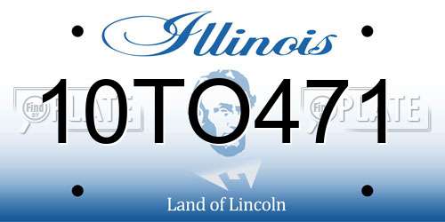 10TO471 Illinois License Plate