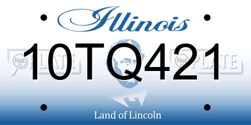 10TQ421 Illinois License Plate