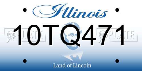 10TQ471 Illinois License Plate