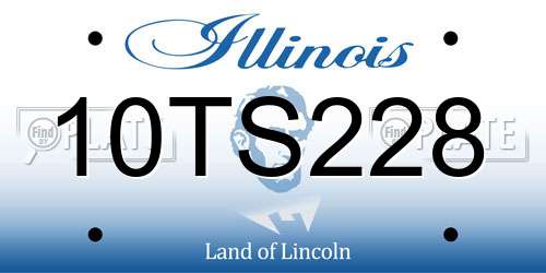 10TS228 Illinois License Plate