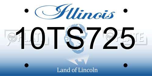 10TS725 Illinois License Plate