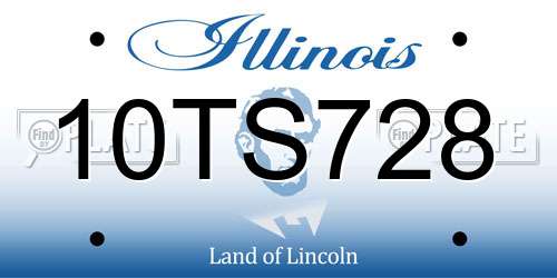 10TS728 Illinois License Plate