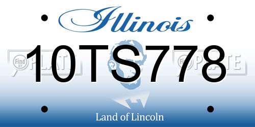 10TS778 Illinois License Plate