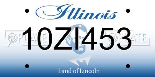 10ZI453 Illinois License Plate