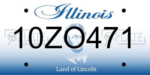 10ZO471 Illinois License Plate