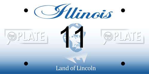 11 Illinois License Plate