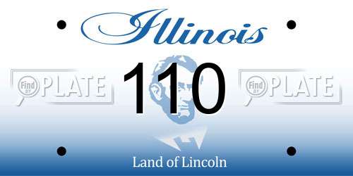 110 Illinois License Plate