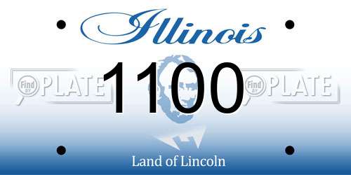 1100 Illinois License Plate