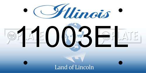 11003EL Illinois License Plate