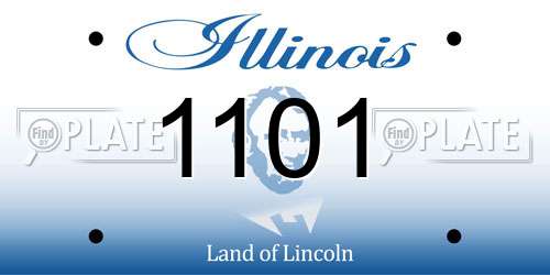 1101 Illinois License Plate
