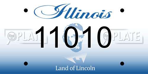 11010 Illinois License Plate