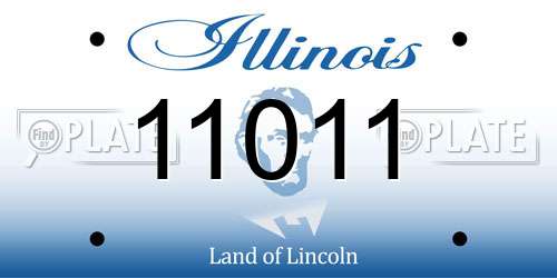 11011 Illinois License Plate