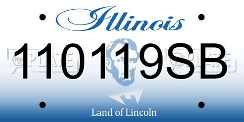 110119SB Illinois License Plate
