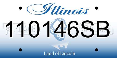110146SB Illinois License Plate
