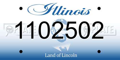 1102502 Illinois License Plate