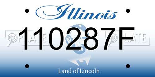 110287F Illinois License Plate