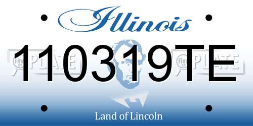 110319TE Illinois License Plate
