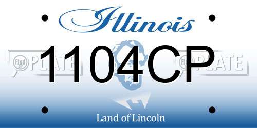 1104CP Illinois License Plate
