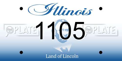 1105 Illinois License Plate