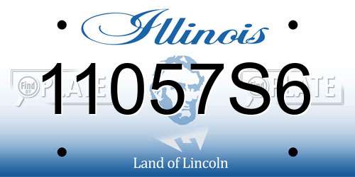 11057S6 Illinois License Plate