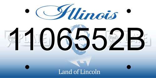 1106552B Illinois License Plate