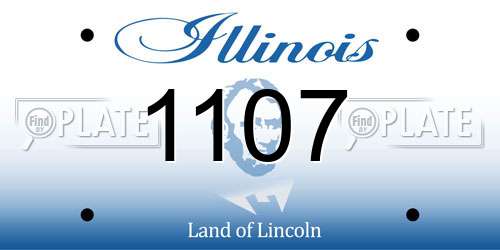 1107 Illinois License Plate