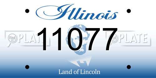 11077 Illinois License Plate