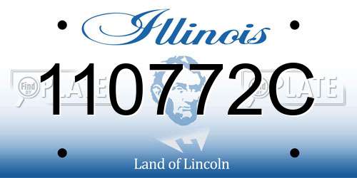110772C Illinois License Plate