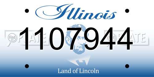 1107944 Illinois License Plate