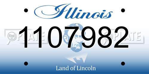 1107982 Illinois License Plate
